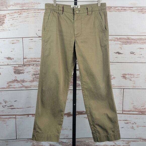 NSF Khaki Pant 100% Cotton Brown Women's Size 31 HEMMED SHORT - Picture 1 of 8